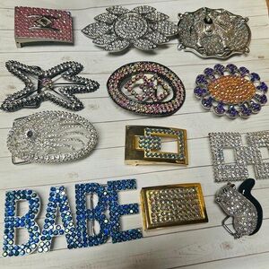 Assorted Rhinestone Belt Buckles